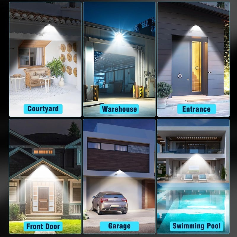 Dimgogo 150W LED Barn Light, 20000LM Dusk to Dawn Outdoor Yard Light with Photocell, IP66 Waterproof, 1200W MH Equivalent, Aluminum Housing Security Flood Lighting for Outside Area Lights Use, 2 Pack - Image 5